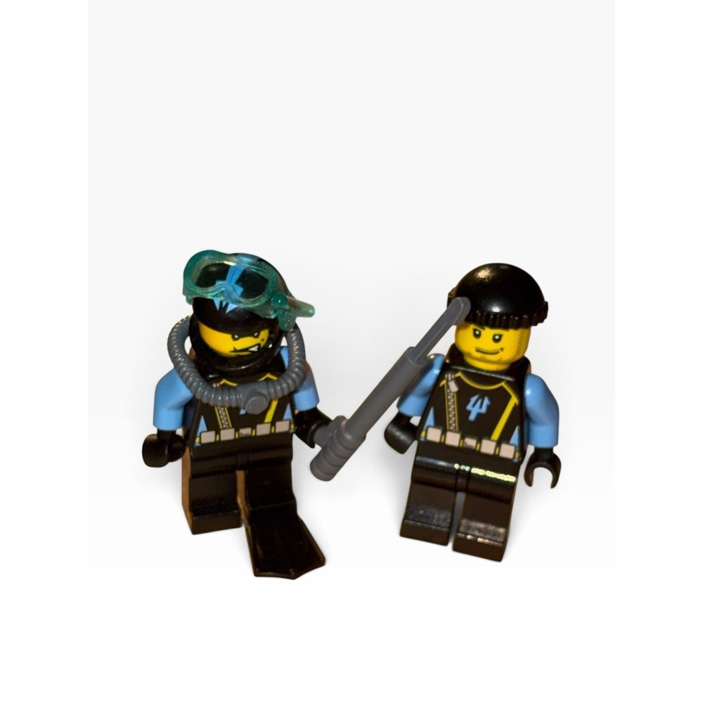 2- Aquaraiders Diver Lot Aqua LEGO® Minifigure Figure mini fig